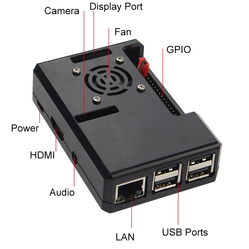 Raspberry Pi 3 Model B Plus + чехол ABS sd карта 16G вентилятор адаптер питания радиатор кабель HDMI