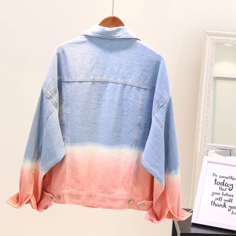 Куртка женская базовая с длинным рукавом джинсы хараюку|Куртки| |