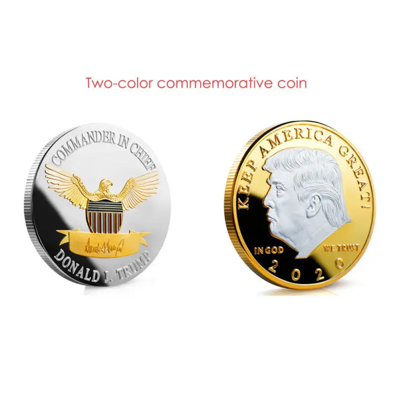 

US 2020 President Donald Trump Silver Gold Plated EAGLE Commemorative Coin