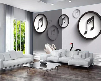 

beibehang wallpaper for walls 3 d Sleek minimalist black and wall murals white dandelion 3D bedside background modern wallpaper