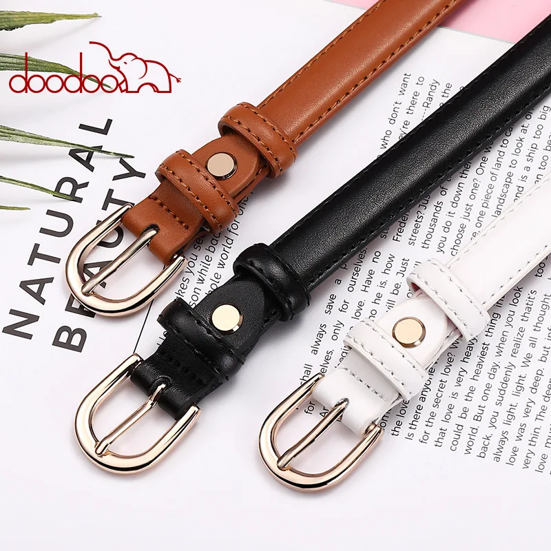 

Accessories Can When Gift Down new fashion white Single Ma'am Pu black Belt All-match Accessories Wind brown Belt free shipping