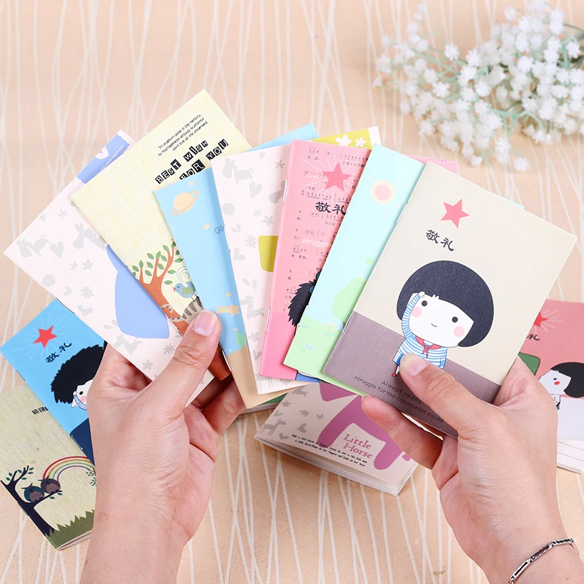 

1PC Multicolor Kawai Mini Notebook Cartoon Animal Notebook for Kids Korean Cute Stationery