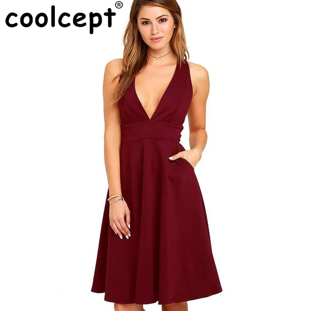 Low V-cut Dress