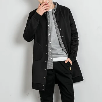 

Men's clothing 2018 autumn and winter new windbreaker men's long coat casual urban men's jacket cloak student coat