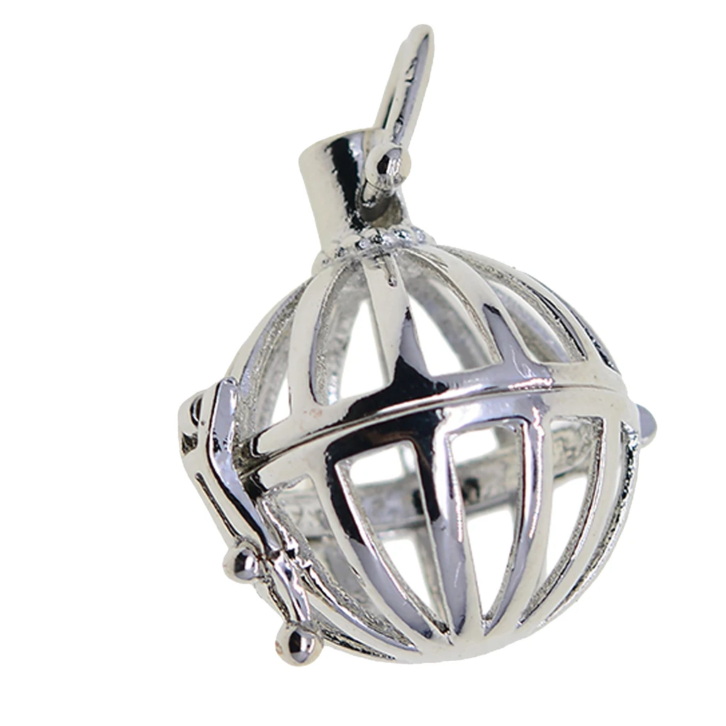 Blank Pearl Beads Cage Pendant Charms Memory Locket Pendants Settings for DIY Necklace Bracelet Earrings Jewelry Making