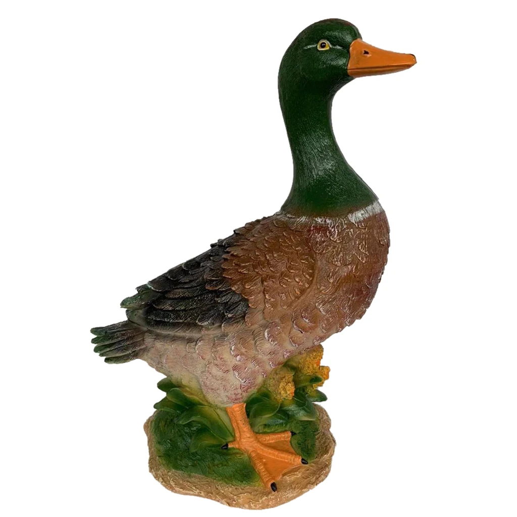 Garden Decor Outdoor Resin Duck Statue Lifelike Duck Sculptures for Garden Lawn Decor Wedding Party Favor Home Tabletop Display