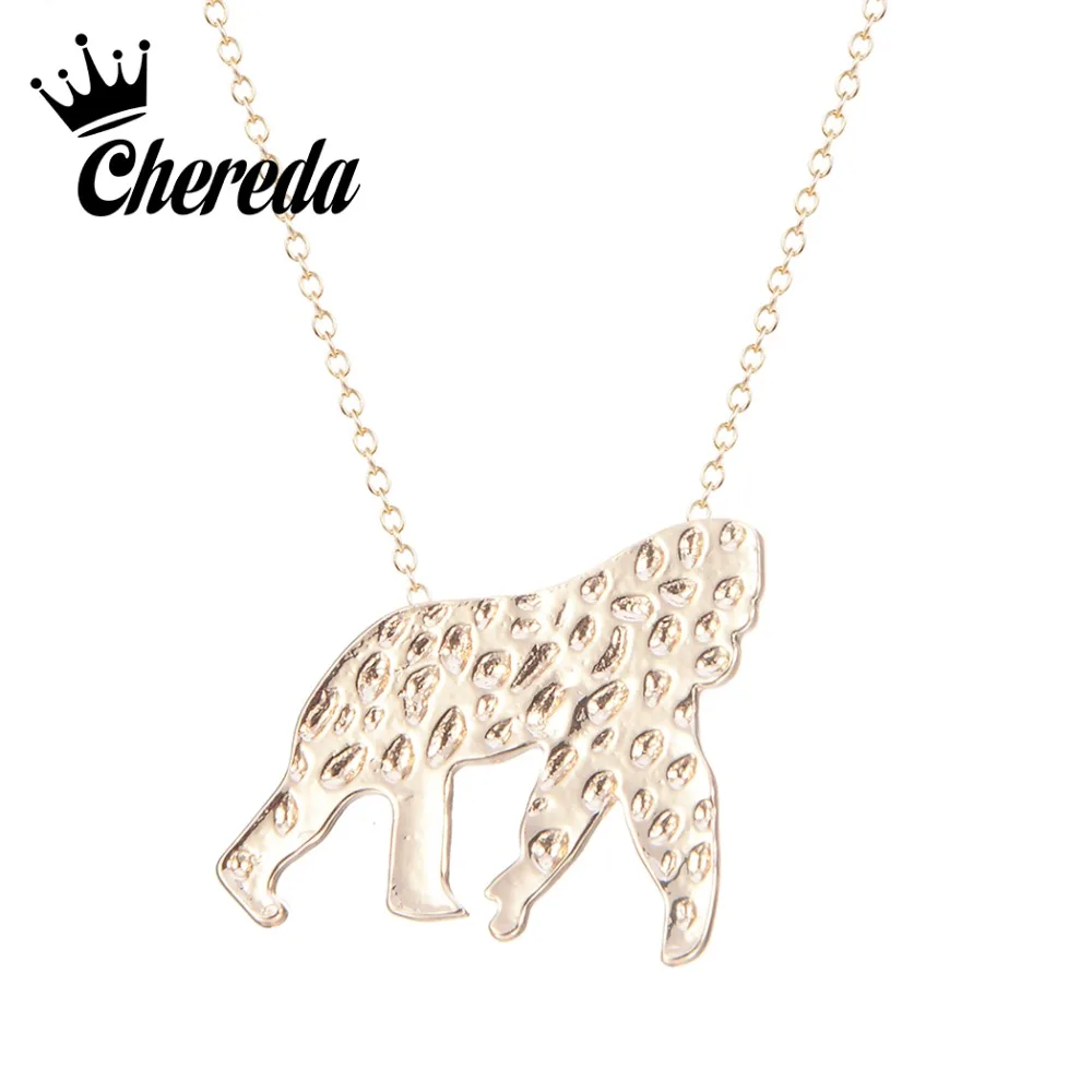 

Chereda Cute Orangutan Shape Necklace&Pendant for Women Romantic Animal Monkey Necklace Choker Wholesale