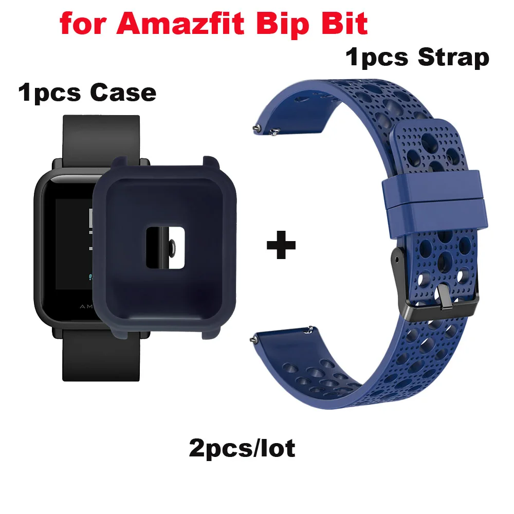20 мм браслет Amazfit Bip Lite ремешок силиконовый Pulsera Correa для оригинальных Xiaomi Huami Amazfit Bip Lite Band защитные чехлы