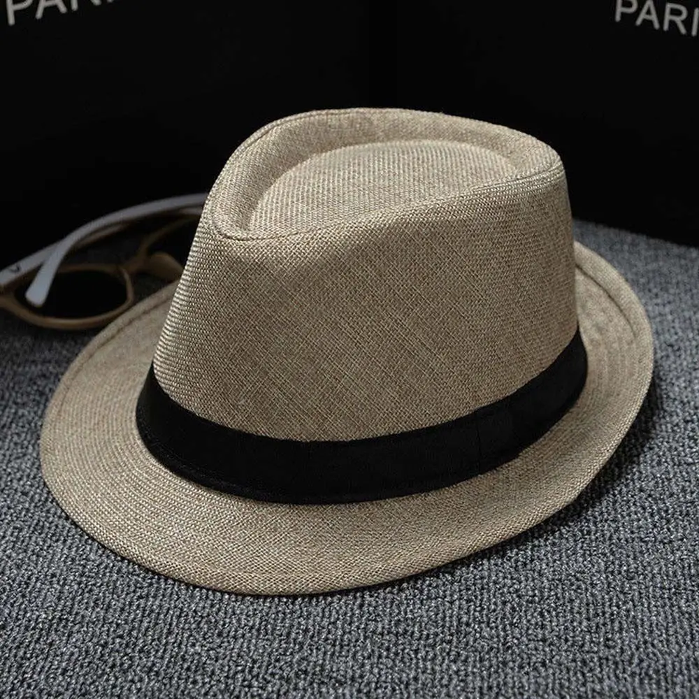 1PC Fashion Summer Sun Hat Unisex Paper Straw Crushable Panama Wide