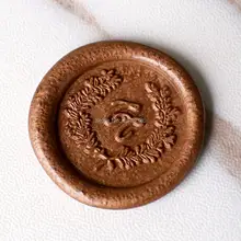 Индивидуальные инициалы венок воск печать штамп, DIY Двойное письмо Свадебная печать, приглашения уплотнения, штамп для скрапбукинга