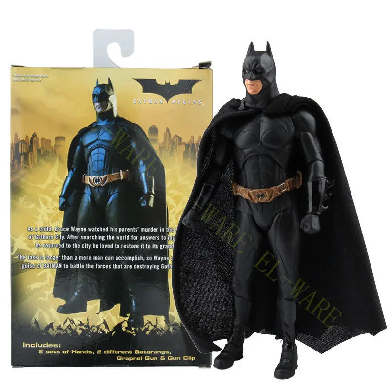 

7 Inches NECA DC Comic Batman Begins 7" Christian Bale II PVC Action Figure Model Collection Toy KIds Gift With Original Box