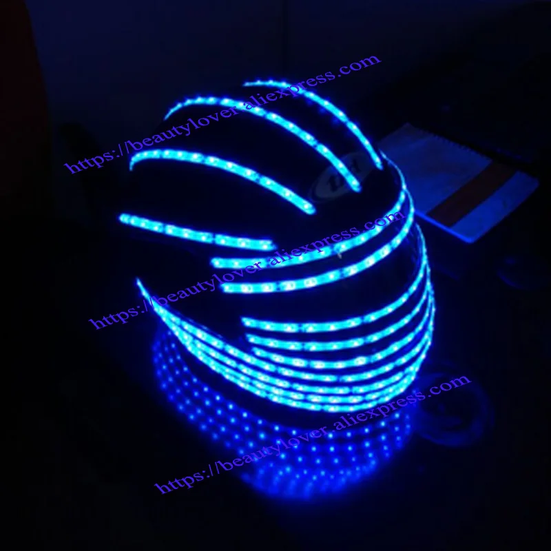

LED helmet Luminous costume Light up Alexander robot led robot costume hats stage performance show hats