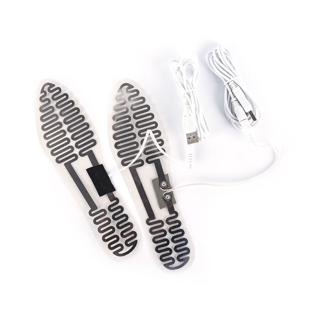 Winter Outdoor Ski warming Insoles 1 pair 5V 23cm USB Electric Heated Insoles Foot Warmer Heated Boots Shoes Pads waterproof