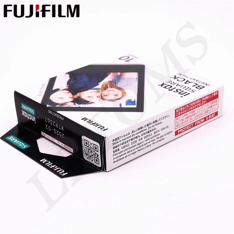 Подлинная Fujifilm Instax 10 Лист квадратная черная рамка пленка фотобумага для Instax квадратный SQ10 Гибридный поделиться SP-3 SQ камера