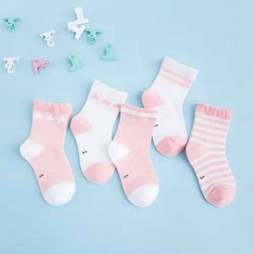 5 пар носков для маленьких мальчиков и девочек хлопковые носки с рисунками мягкие носки для новорожденных