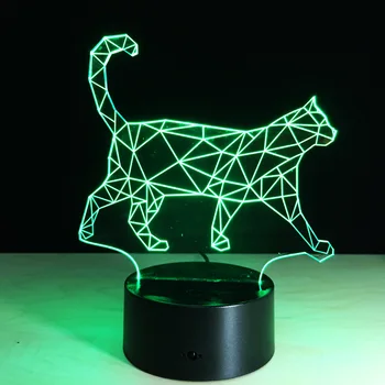 

Cat Acrylic 3d Light Led Colorful Gradient Table Lamps Luminaria De Mesa 3d Led Desk Lamp Powerbank 3D Night light