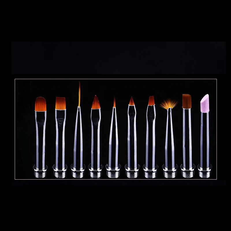 Multi-Function Interchangeable Pen Head High Quality Rhinestone Painted Light Therapy Pull pen Brush Nail Art Tool | Красота и