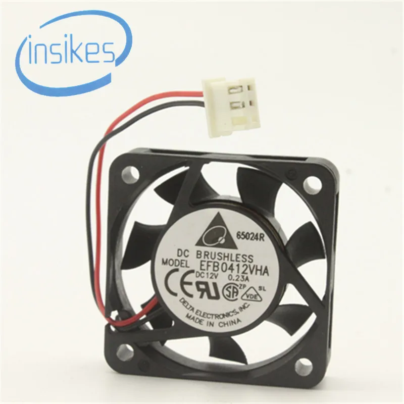 

Delta EFB0412VHA Double Ball Bearing Cooling Fan DC 12V 0.23A 2.76W 4010 40*40*10mm 4800RPM 2 Wires
