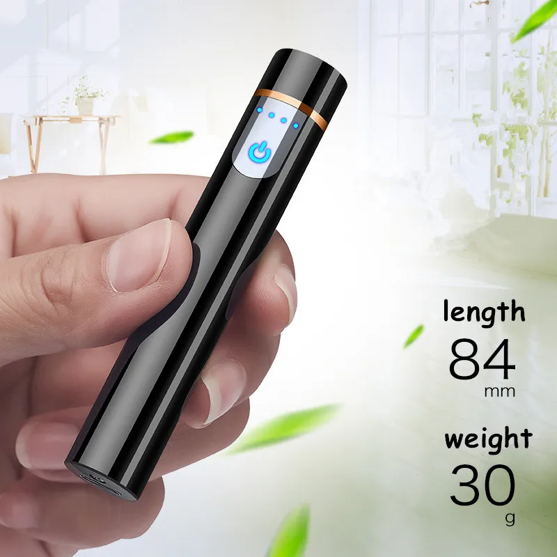  New plasma Double Arc Windproof Electronic USB Recharge Lighter Cigarette Smoking Electric metal Li