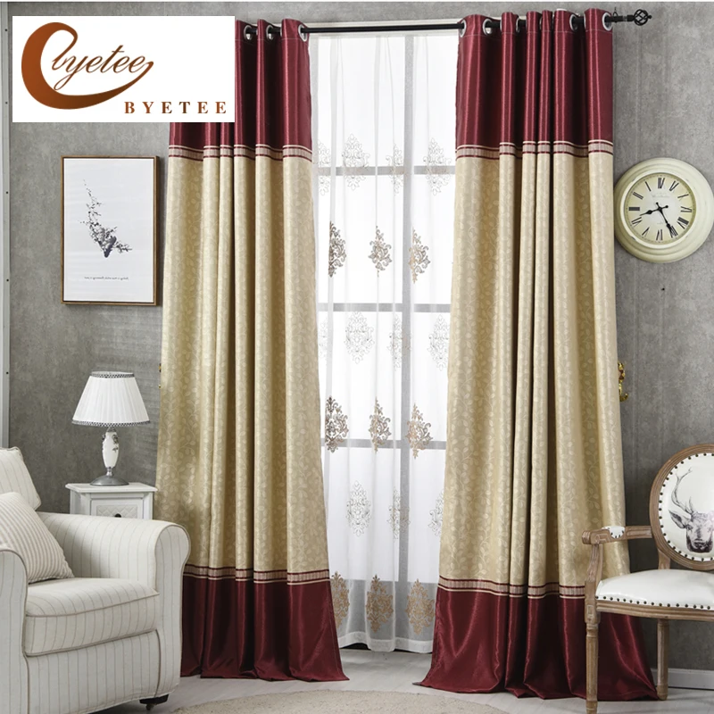

{Byetee} Ready Made Curtain Stripe Bedroom Curtain Door Window Screening Blackout Kitchen Curtains For Living Room Drapes