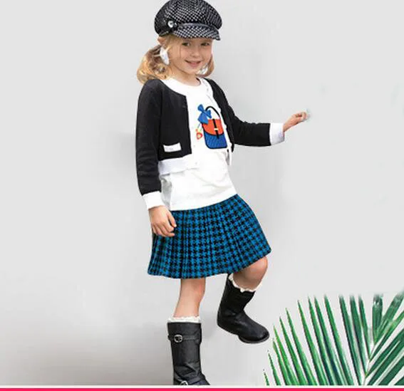 5t girls clothing skirt set for winter suit kids atummn baby girl 4th