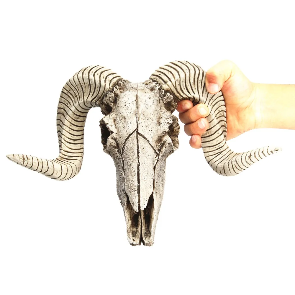 Креативные 3D Животные Longhorn скульптура Овцы из полимера голова черепа голова стены висит фигурки ремесла рога домашний декор украшения Креативные 3D Животные Longhorn скульптура Овцы из полимера голова черепа голова стены висит фигурки ремесла рога домашний декор украшения