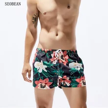 SD5 seobean/купальные костюмы для мужчин с цветочным принтом Мужской купальный костюм Sunga пляжные шорты мужские шорты купальные боксеры шорты Быстросохнущий купальный костюм
