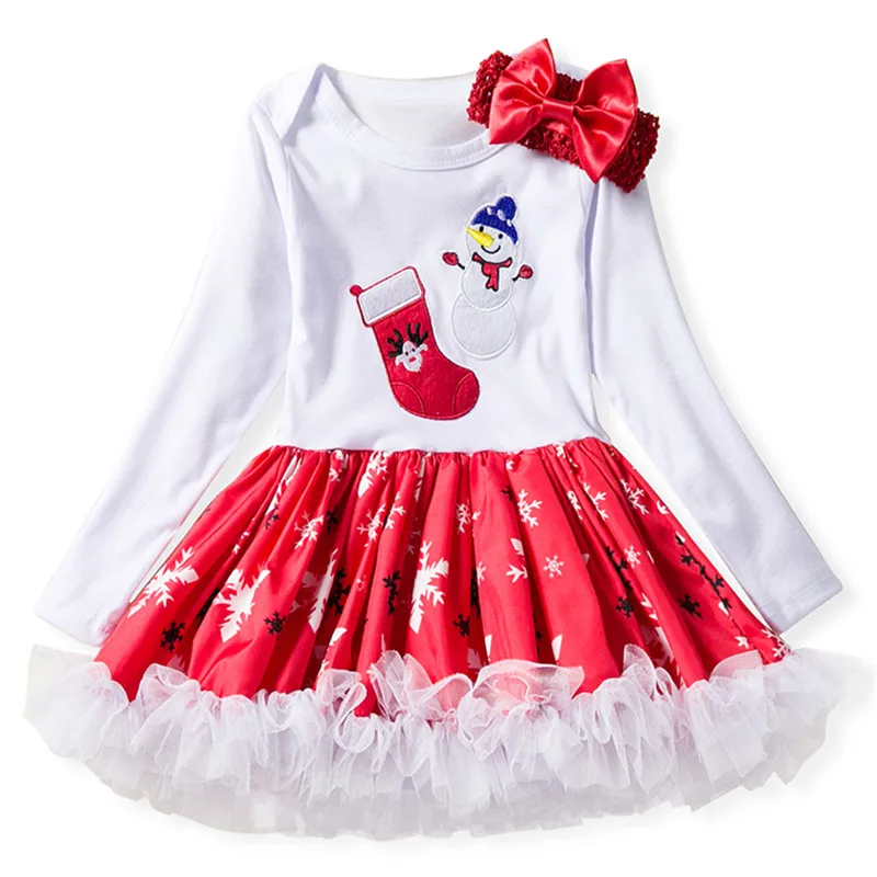 

Aini Babe Infant Baby Clothing 2pcs Baby Christmas Girl Clothes Kids Winter Outfits Toddlers Baby Suits Newborn Baby tutu Dress