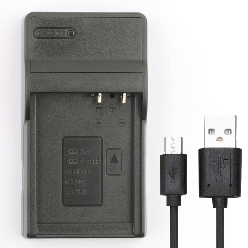

LANFULANG DMW-BLC12 DMW BLC12 Silm Micro Fast USB Battery Charger for Panasonic Lumix DMC-G85 DMC-FZ200 DMC-FZ300 DMC-FZ1000