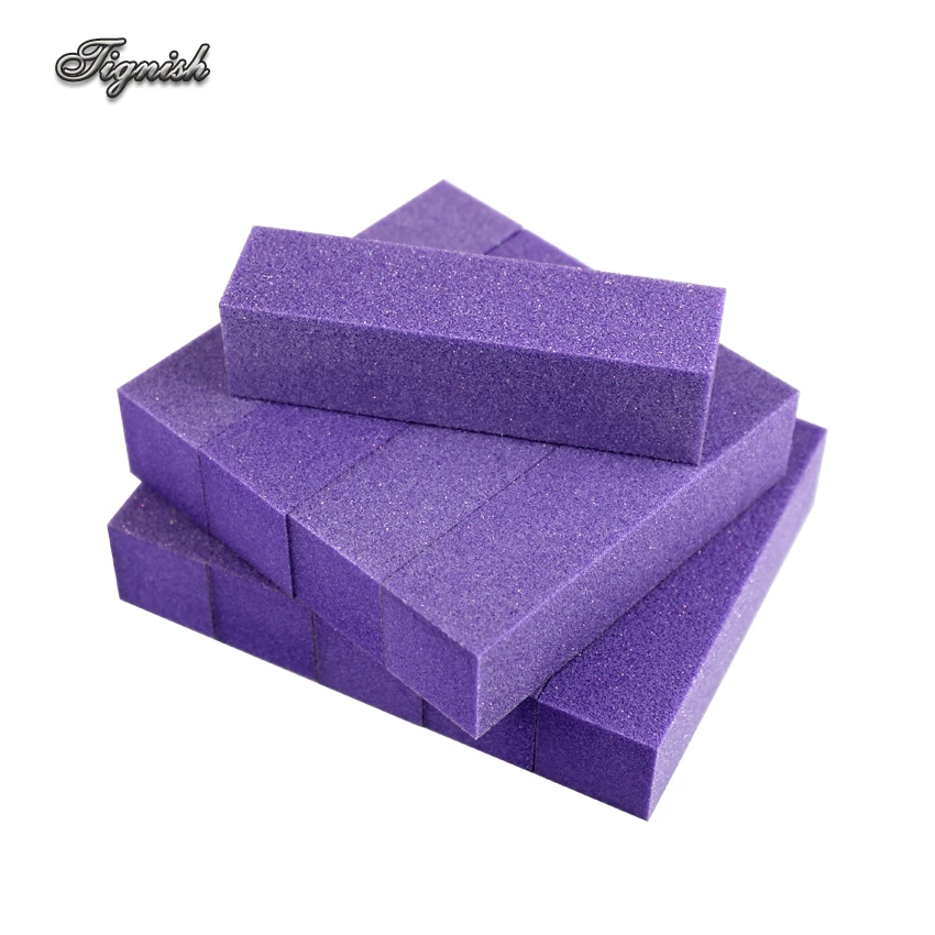 Tignish 10Pcs Lot Purple Buffing Sanding Files Block Pedicure Manicure Buffer Nail File Nail Art UV