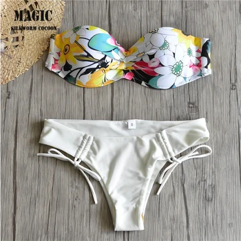 

Printed Women's Swimming Suit Sexy Bikini set push up Swimsuits Female Brazilian Biquini Bathing Suit Beachwear bathing suit