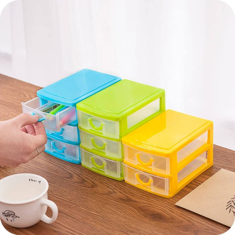 

Candy Color Cosmetic Drawer Plastic Makeup Organizer Makeup Storage Box Container Nail Casket Holder Desktop Sundry Storage Case