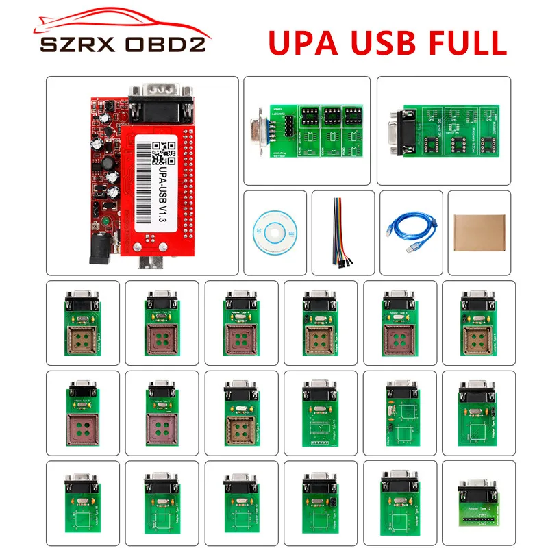 

2018 New UPA USB Programmer V1.3 with full adapters Main Unit UPA-USB 1.3 UPA USB V1.3 ECU Chip Tunning OBD2 Diagnostic-Tool