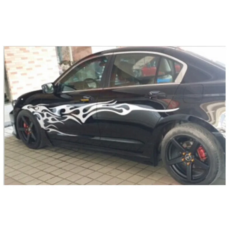 2018 New Arrival Racing Car Stickers 2pcs Car Stickers Whole Body Fire Flame Decor Vinyl Decals 2.2m Washable car Sticker (6)