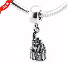 DIY бусины для изготовления ювелирных изделий из стерлингового серебра-ювелирные изделия Золушки замок Подвески Серебро 925 Berloque Perles для женщин