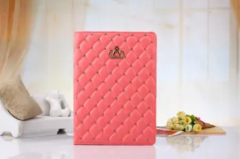 

Case For iPad mini 1 2 3 7.9" Smart Fashion Crown Grid Style PU Leather Cover for iPad mini1/2/3/+pen