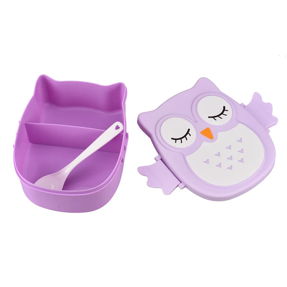 

Cartoon Owl Lunch Box Food Fruit Storage Container Portable Bento Box Food-safe Food Picnic Container for Children Gifts