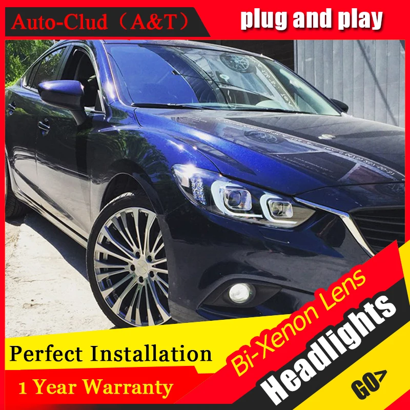 Auto Clud Style LED Head Lamp for Mazda 6 led headlights 2015 new Mazda6 headlight led