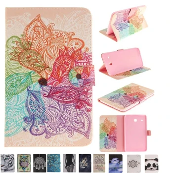 

Print Pu leather+silicon back cover for 8"Samsung Galaxy Tab E T375 T377 SM-T377V tablet protective desk stand holder cover case