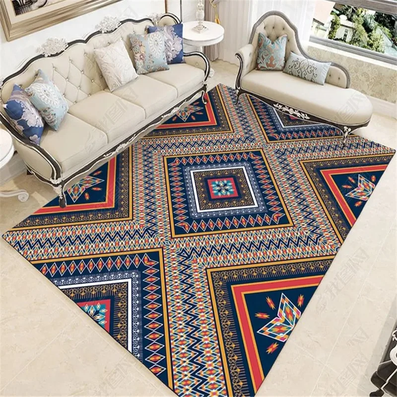Персидский этнический винтажный Ретро-ковры для гостиной 3d принт Противоскользящий килим спальни ковры моющиеся декоративные области ковер богемные