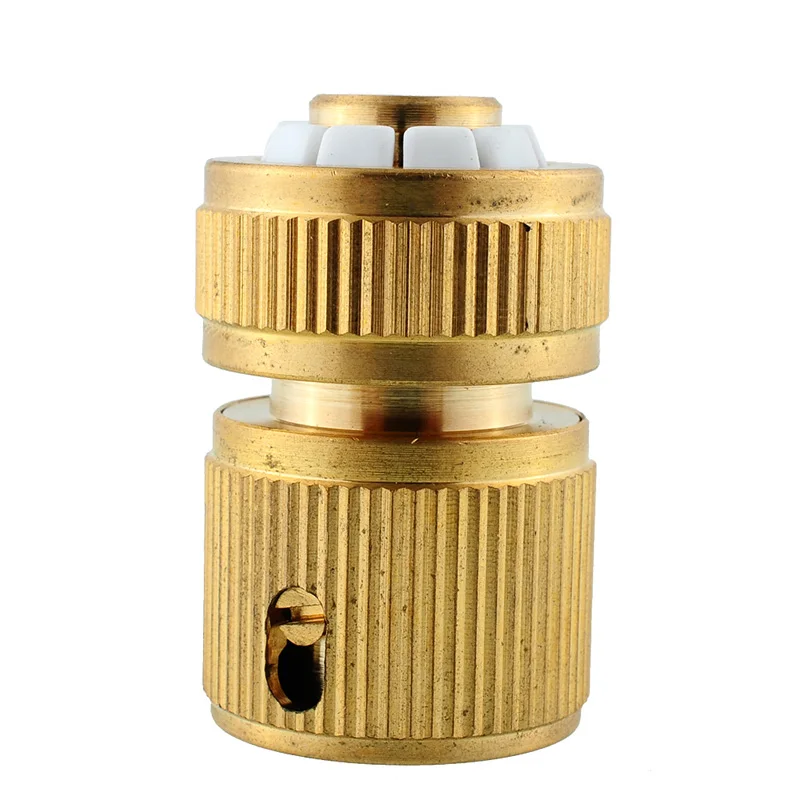 1pc Brass Copper Water Connection Hose Tube Fitting Adapter Garden Water Pipe Tap Quick Connector For Car Wash Home Irrigation
