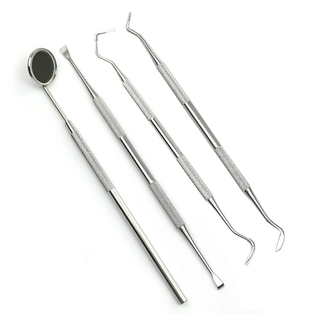 

4Pcs/1PC Medical Dental Tools Kit Stainless Steel Teeth Tartar Scraper Mouth Mirror Dentists Pick Tool Teeth Scaler J11