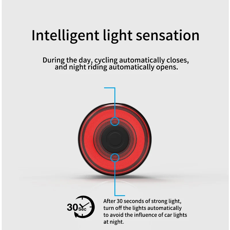 Xlite100 велосипедный задний светильник с автоматическим запуском/стоп-сигналом тормоза IPx6 Водонепроницаемый светодиодный велосипедный фонарь с зарядкой 30 люменов задний светильник для велосипеда