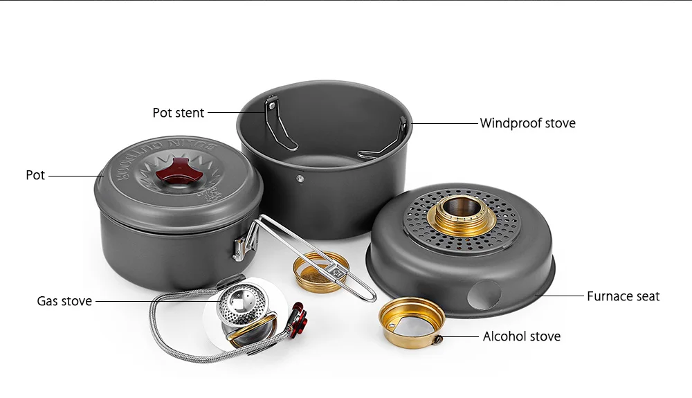 Foldable Windproof Outdoor Camping Gas Stove Alcohol Stove Stainless Steel Outdoor Stove Picnic Dual-use Alcohol Stove Camping  