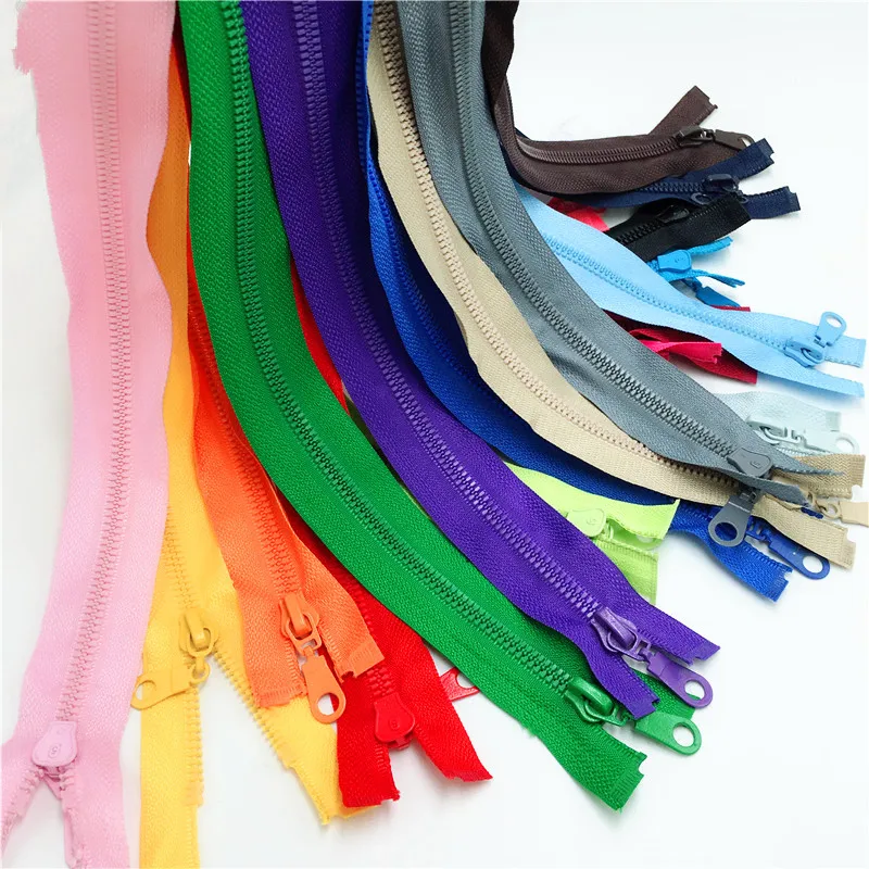70cm randomly color 5 Zippers Open End zipper Resin Zipper for Sewing