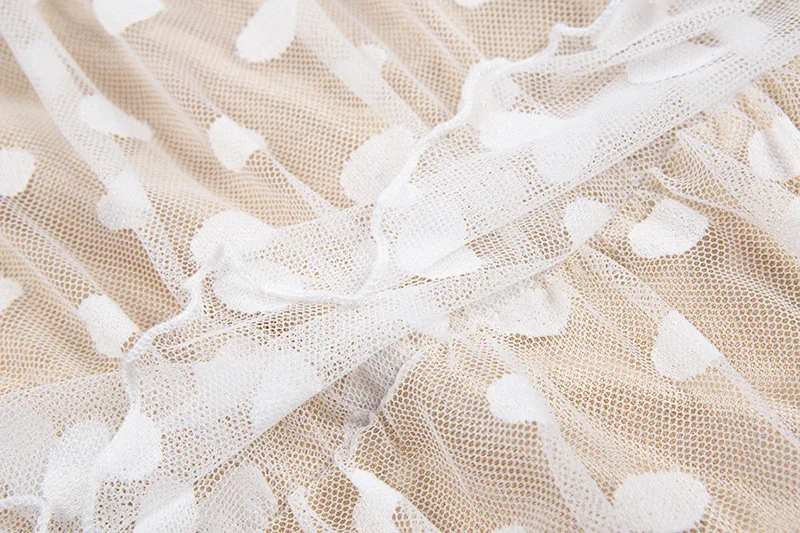 mesh dot midi elegant dress15