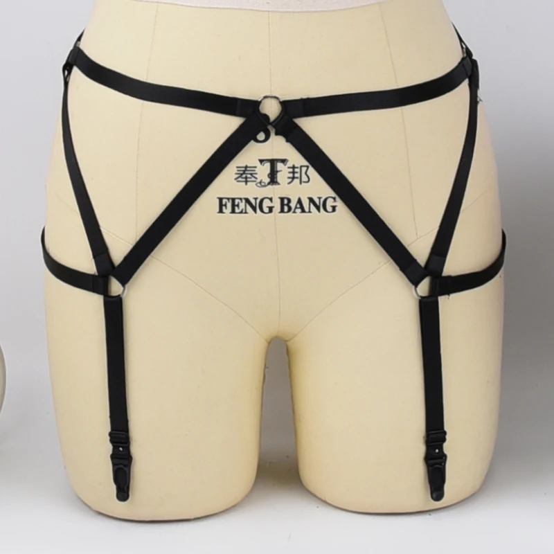 

Pastel Goth Pole Dance Bondage Harness Garter Belt Fetish Wear Stocking Belt Rave Wedding Bridal Leg Garter