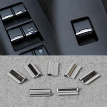 DWCX 7 Pcs Porta Cromo Interruptor Da Janela Botão Elevador Guarnição Cobertura Para Honda Vezel CR-V Accord 2008 2009 2010 2011 2012 2013 2014 2015