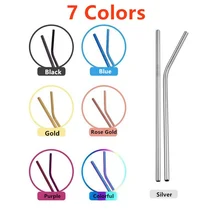 2 шт соломинки из нержавеющей стали многоразовые высокого качества металлический коктейль с соком соломинки для бара вечерние аксессуары соломинки