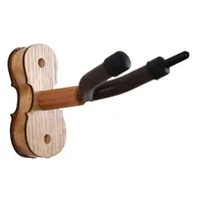 Perchero de Violín de diseño práctico montado en la pared, Perchero de violín duradero con Base de madera, colgador de pared para violín